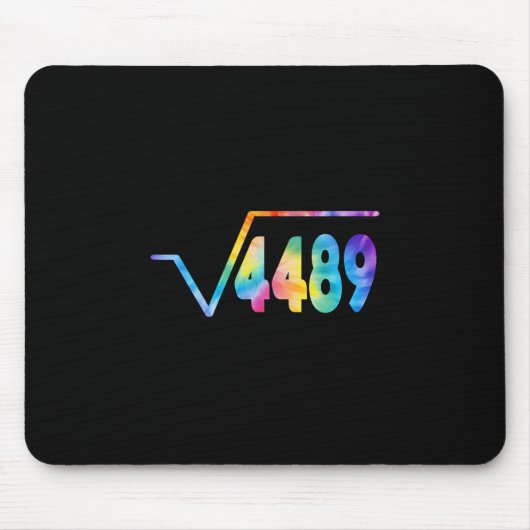 Lustiger 67 Meme Quadratwurzel 4489 Slang Matheleh Mousepad (Vorne)