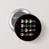 Lustiger 67 Meme Santa Mathelehrer Weihnachten Pyj Button (Vorne & Hinten)