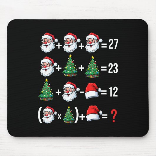 Lustiger 67 Meme Santa Mathelehrer Weihnachten Pyj Mousepad (Vorne)