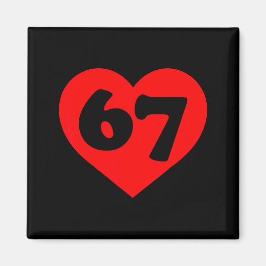 Lustiger 67 Meme Six Seven passende Paare Valentin Magnet (Vorne)