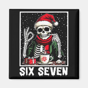 Lustiger 67 Meme-Skelett 67 Weihnachten Feiertag F Magnet