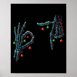 Lustiger 67 Meme-Skelett 67 Weihnachten Feiertag F Poster