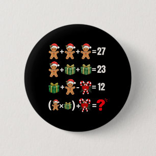 Lustiger 67 Meme Süßigkeiten Fröhlicher Santa Math Button
