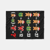 Lustiger 67 Meme Süßigkeiten Fröhlicher Santa Math Fleecedecke (Vorderseite (Horizontal))