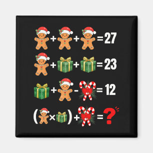 Lustiger 67 Meme Süßigkeiten Fröhlicher Santa Math Magnet