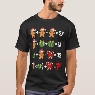 Lustiger 67 Meme Süßigkeiten Fröhlicher Santa Math T-Shirt