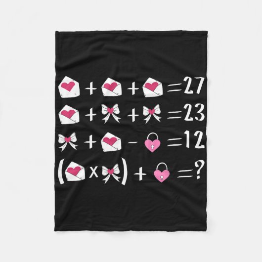 Lustiger 67 Meme Valentinstag Mathelehrer Bow Six Fleecedecke (Vorderseite)