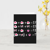 Lustiger 67 Meme Valentinstag Mathelehrer Bow Six  Karte (Gelbe Blume)