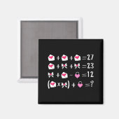 Lustiger 67 Meme Valentinstag Mathelehrer Bow Six  Magnet (Vorderseite/Rückseite)