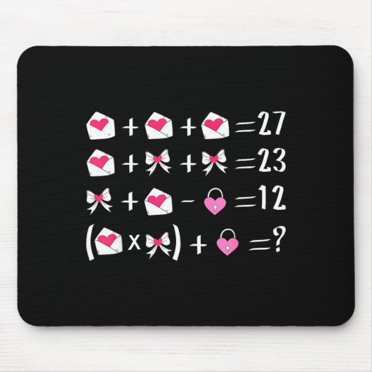 Lustiger 67 Meme Valentinstag Mathelehrer Bow Six Mousepad (Vorne)
