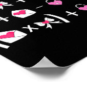 Lustiger 67 Meme Valentinstag Mathelehrer Bow Six Poster (Ecke)