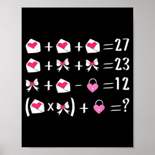 Lustiger 67 Meme Valentinstag Mathelehrer Bow Six Poster