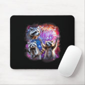 Lustiger 67 Meme Waschbär Heult den Mond an Sechs Mousepad (Mit Mouse)