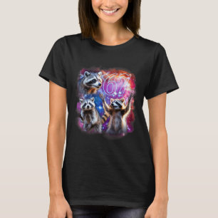 Lustiger 67 Meme Waschbär Heult den Mond an Sechs  T-Shirt