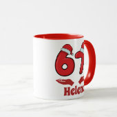 Lustiger 67 Meme Weihnachtsmann sagt SIEBEN SECHS  Tasse (VorderseiteRechts)