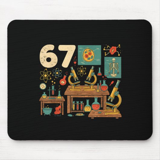 Lustiger 67 Meme Wissenschaftslehrer Schüler Sechs Mousepad (Vorne)