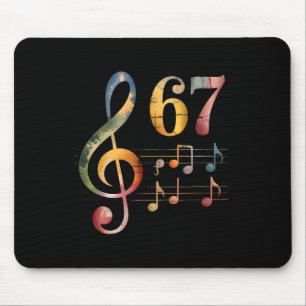 Lustiger 67 Musik Meme Slang Six Seven Musiklehrer Mousepad