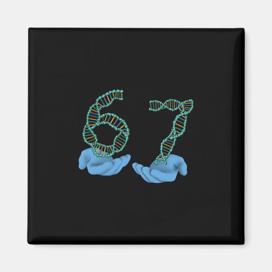Lustiger 67-Nummern-Meme-DNA-Replikation Molekular Magnet (Vorne)