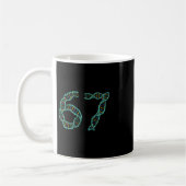 Lustiger 67-Nummern-Meme-DNA-Replikations-Molekula Kaffeetasse (Links)