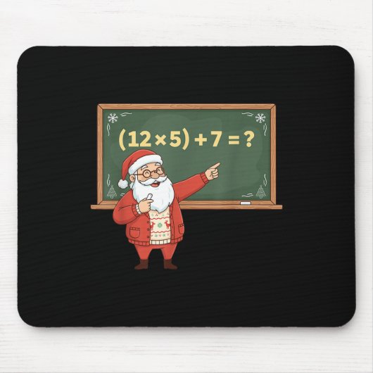Lustiger 67 Sechs Sieben Mathematik-Lehrer Weihnac Mousepad (Vorne)