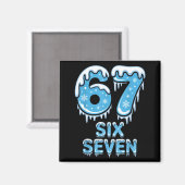 Lustiger 67 Sechs Sieben Meme Eisiger Schnee Winte Magnet (Vorderseite/Rückseite)