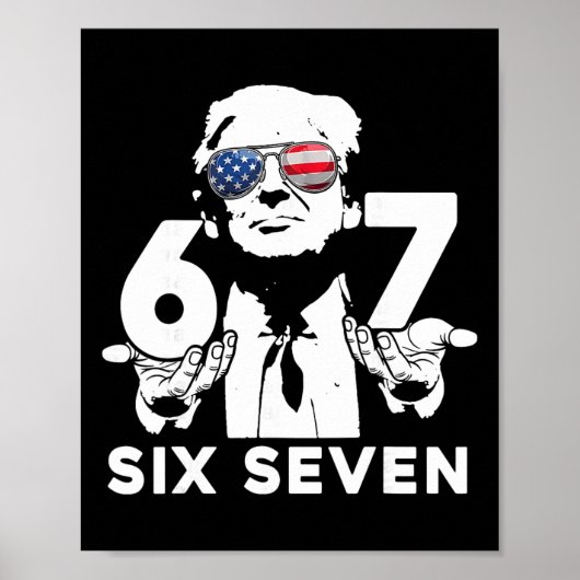 Lustiger 67 Sechs Sieben Trump Meme  Poster (Vorne)