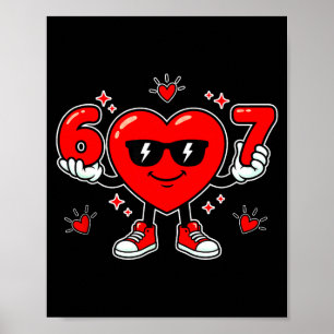 Lustiger 67 Valentinstag Dabbing Herz Liebe 67 Mem Poster
