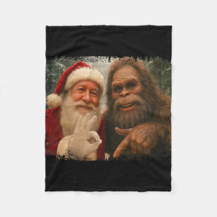 Lustiger 67 Weihnachtsmann mit Bigfoot Six Seven 6 Fleecedecke