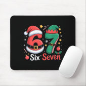 Lustiger 6 7 Meme Elf Santa Weihnachten Sechs Sieb Mousepad (Mit Mouse)