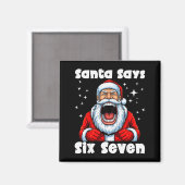 Lustiger 6 7 Meme Großer Mund Junge Weihnachtsmann Magnet (Vorderseite/Rückseite)