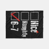 Lustiger 6-7 Meme Netter Unanständiger 67 Weihnach Fleecedecke (Vorderseite (Horizontal))