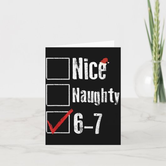 Lustiger 6-7 Meme Nice Unanständiger 67 Weihnachte Karte (Vorderseite)