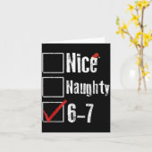 Lustiger 6-7 Meme Nice Unanständiger 67 Weihnachte Karte (Gelbe Blume)