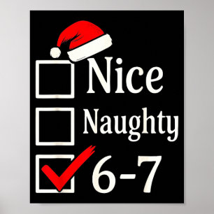 Lustiger 6-7 Meme Schön Unanständig 67 Weihnachten Poster