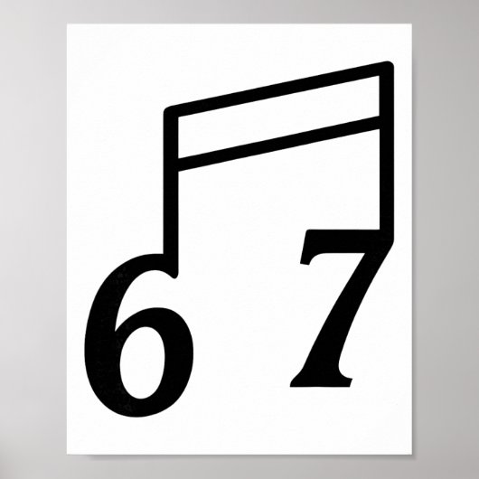 Lustiger 6 7 Sechs Sieben Meme 67 Musiklehrer  Poster (Vorne)