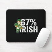 Lustiger 6 7 St. Patrick's Day 67% irisch für Frau Mousepad (Mit Mouse)