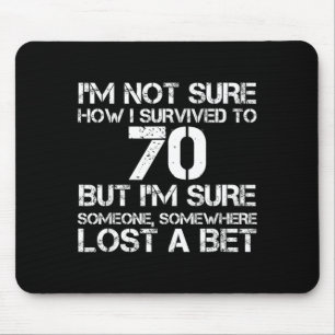Lustiger 70. Geburtstag 70 Jahre alt Happy Bday Mä Mousepad