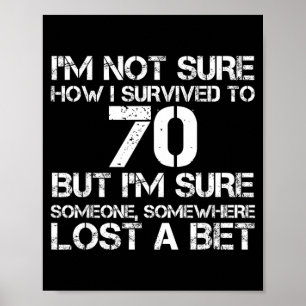 Lustiger 70. Geburtstag 70 Jahre alt Happy Bday Mä Poster