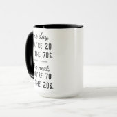 Lustiger 70. Geburtstag-Becher – Personalisiertes Tasse (Vorderseite Links)