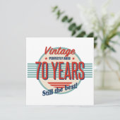 Lustiger 70. Geburtstag Old Fashioned Karte (Stehend Vorderseite)