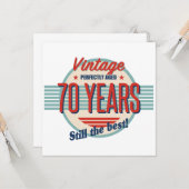 Lustiger 70. Geburtstag Old Fashioned Karte (Vorderseite/Rückseite Beispiel)