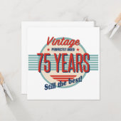 Lustiger 75. Geburtstag Old Fashioned Karte (Vorderseite/Rückseite Beispiel)