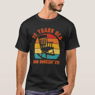Lustiger 75. Geburtstag T Retro 75 Jahre alt und R T-Shirt