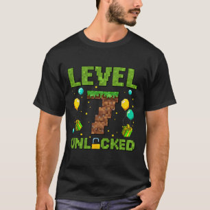 Lustiger 7. Geburtstag Junge Gamer Level 7 Freiges T-Shirt