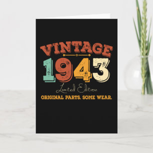 Lustiger 82-Jähriger 1943 Vintage 82. Geburtstagsg Karte