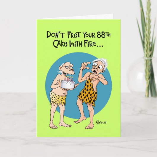 Lustiger 88. Geburtstag Karte (Vorderseite)