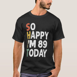 Lustiger 90. Geburtstag Vintage So glücklich bin i T-Shirt