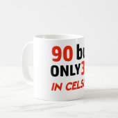 Lustiger 90. Geburtstagsentwurf Kaffeetasse (Vorderseite Links)