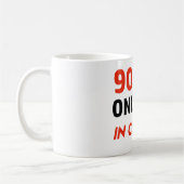Lustiger 90. Geburtstagsentwurf Kaffeetasse (Links)