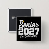 Lustiger Abgang Abschlussklasse 2027 Button (Vorne & Hinten)